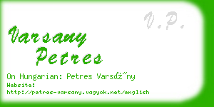varsany petres business card